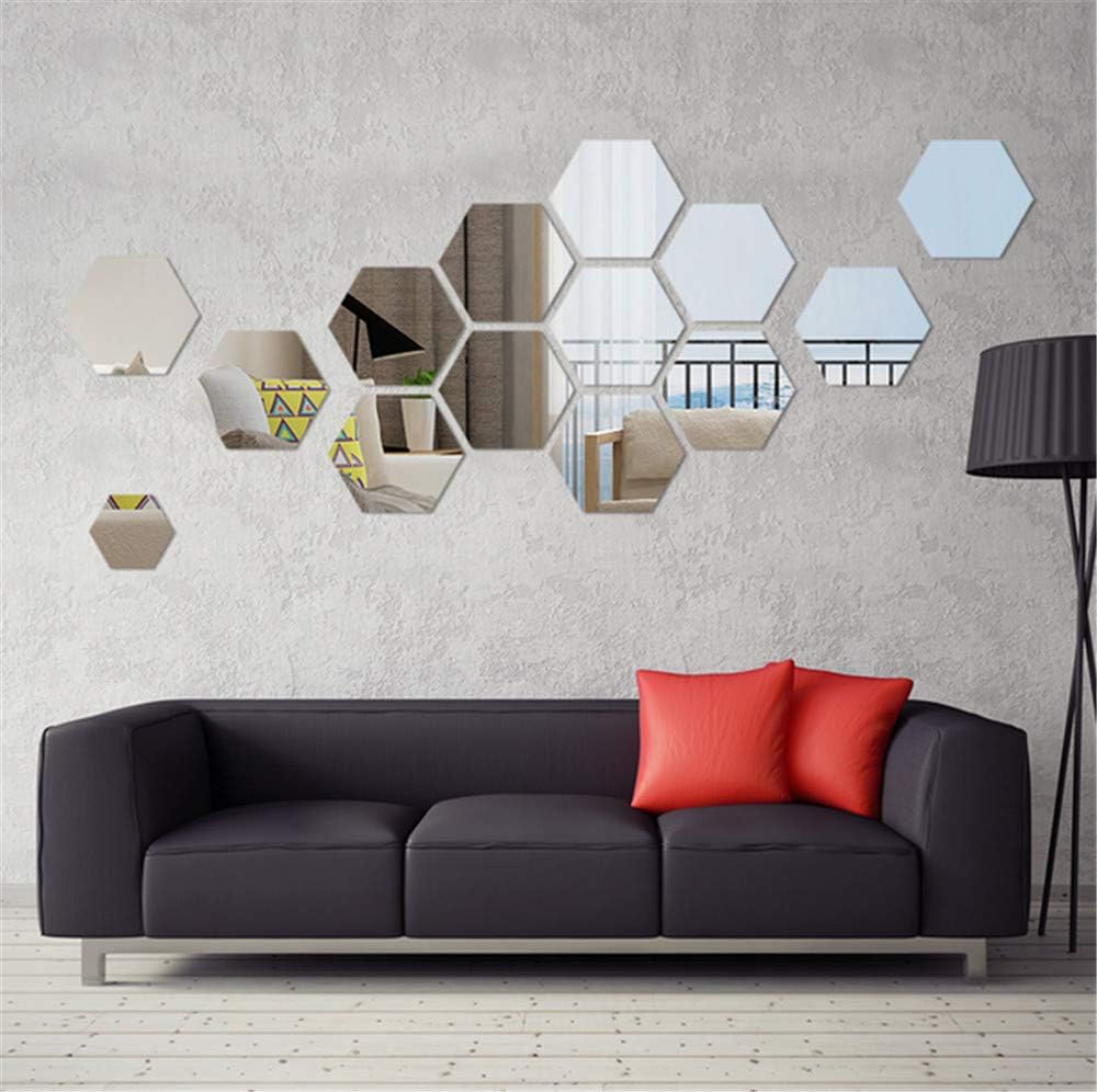 Hexagonal Acrylic Mirror Wall Sticker