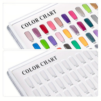 Heart Nail Sample Chart – 308 Color, 360-Tip Gel Display Book for Salon-Ready Nail Art, No Glue or Pasting Needed