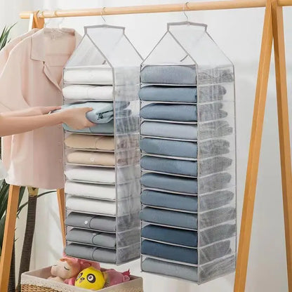 Hanging Wardrobe Storage Bag Organizer – Tidy Up Socks, T-Shirts, Pants, and Underwear with This Space-Saving Closet Essential