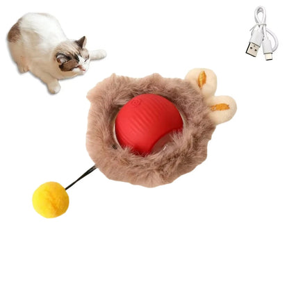 Interactive Auto-Rolling Cat Toy – Smart USB Rechargeable Ball for Endless Fun