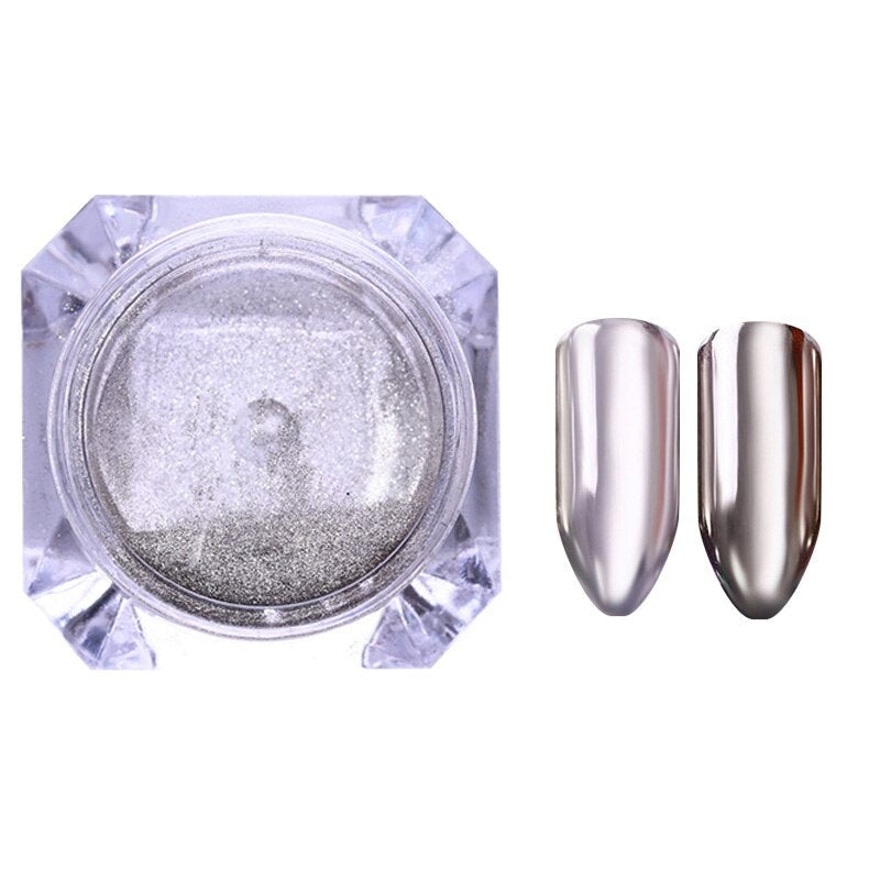Mirror Nail Polish - Art Pigment Powder Nail Glitters Metallic Color