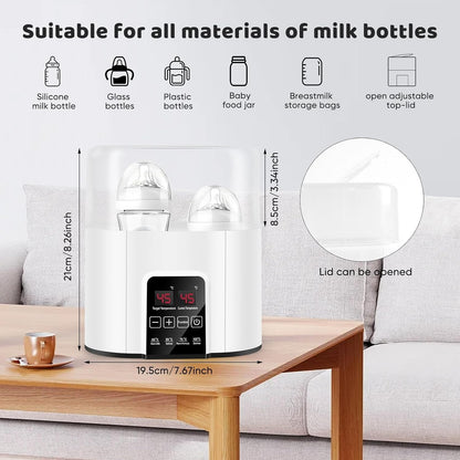 Nursing Baby Bottle Sterilizer - 2-in-1  Bottle Disinfection, Fast Milk Warmer, and Sterilizer