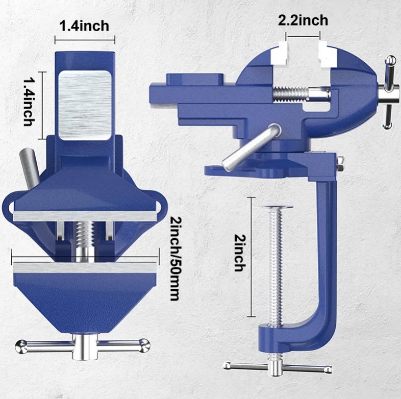 Bench Vise - Universal Multi Purpose 360 Degree Rotation High Hardness Table Vise for Woodworking