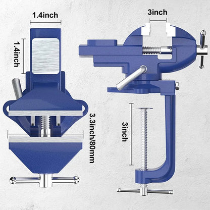 Bench Vise - Universal Multi Purpose 360 Degree Rotation High Hardness Table Vise for Woodworking