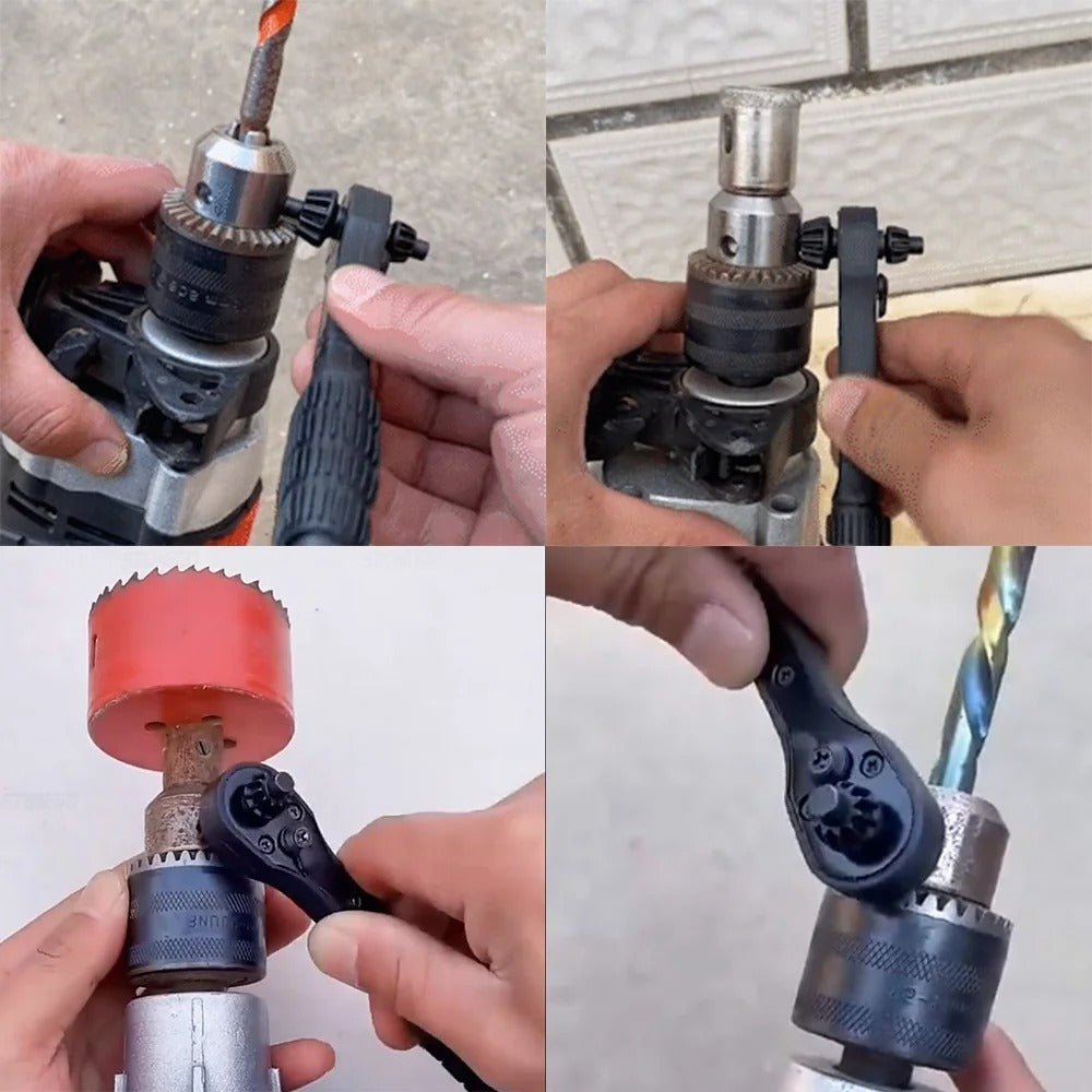 Drill Chuck Ratchet Spanner -  Electric Drill Ratchet Wrench Hand Tool 2 In 1