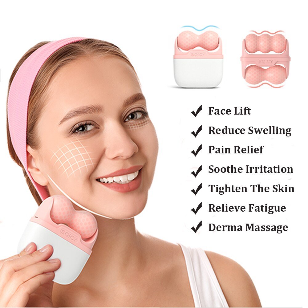 Eye Roller Face Sculpting Tool - 2-in-1 Facial Ice Massage Wheel & Face Ice Roller for Face and Body
