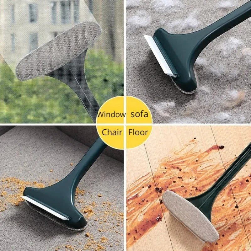 2 in 1 Cleaning Brush - Dry and Wet Dual-use Household Mesh Cleaning Dust Brush Window Cleaning Tool