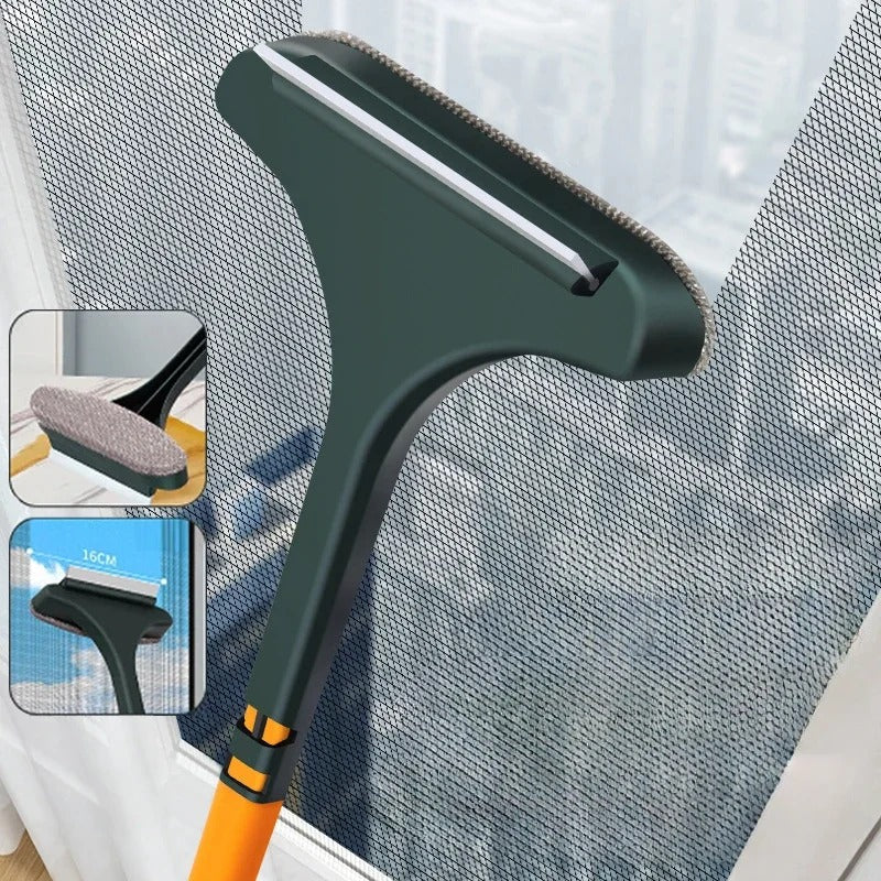 2 in 1 Cleaning Brush - Dry and Wet Dual-use Household Mesh Cleaning Dust Brush Window Cleaning Tool