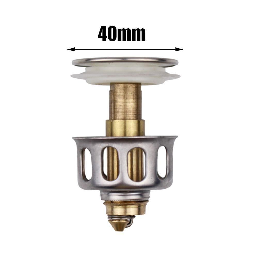 Universal Wash Basin Pop-Up Drain Filter - 2 in 1 Stopper and Filter