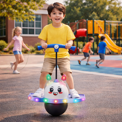 Light-Up Bouncing Ball Fitness Toy – LED Elastic Jumping Ball for Kids & Adults, Balance Training & High Jump Sports Equipment