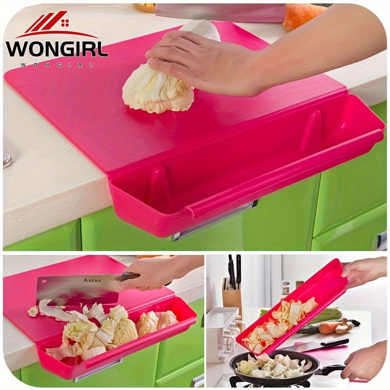 Non-Slip Cutting Board with Container – 2-in-1 Detachable Kitchen Board with Built-In Storage Tray for Effortless Food Prep and Organization