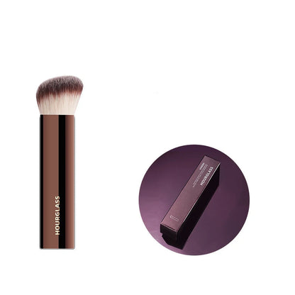 Professional Hourglass Makeup Brush Set – Retractable Eyeshadow, Foundation, Concealer, Powder & Eyeliner Brushes for Beauty Pros