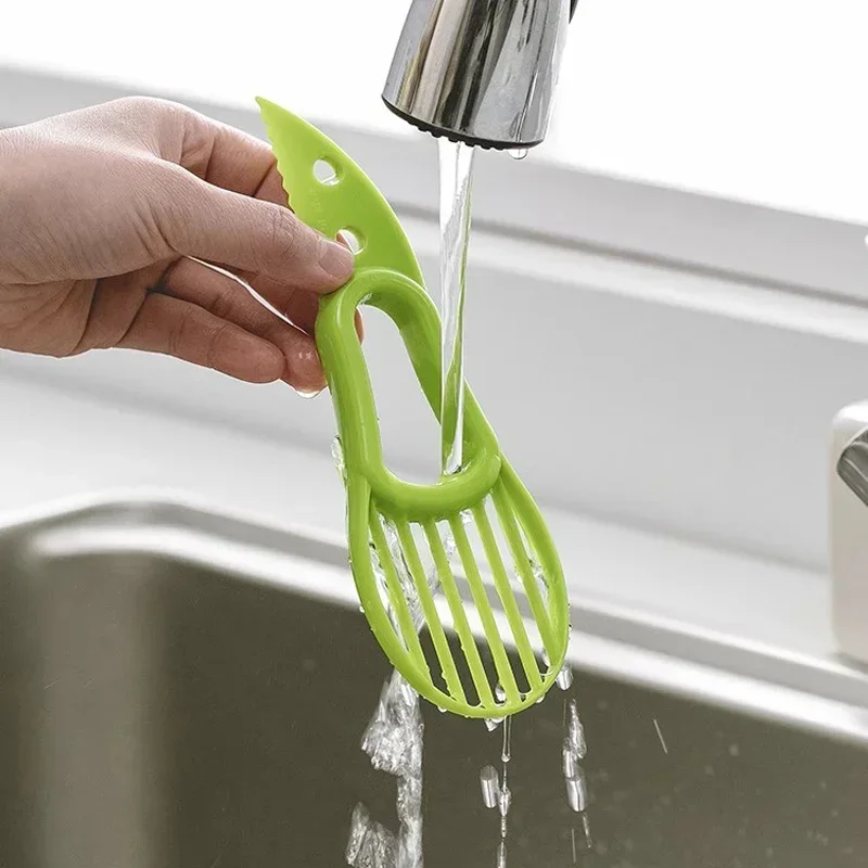 Three-in-One Avocado Slicer Set – Fruit Peeler, Corer and Pulp Separator Kitchen Tool for Easy Avocado Preparation