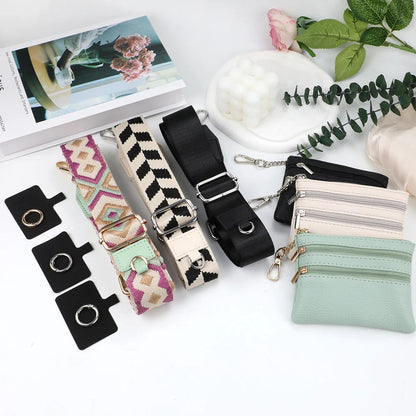 Adjustable Phone Strap with Zipper Pouch – Anti-Lost Crossbody Lanyard for Women, Secure & Stylish Phone Holder, Bag Accessory