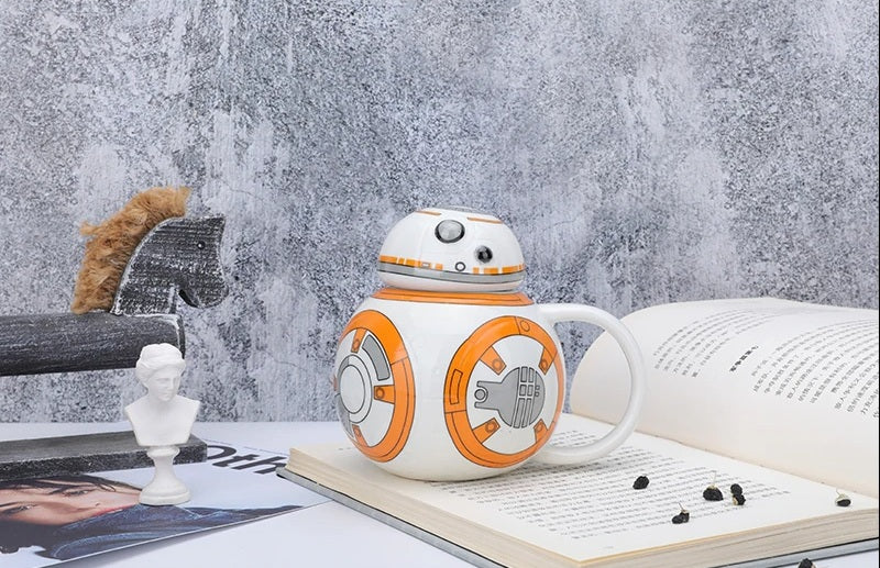 Star Wars R2-D2 Ceramic Mug with Lid – Thermal Insulated Mandalorian Coffee Cup for Kids & Adults, Creative Gift Box Kitchen Tool
