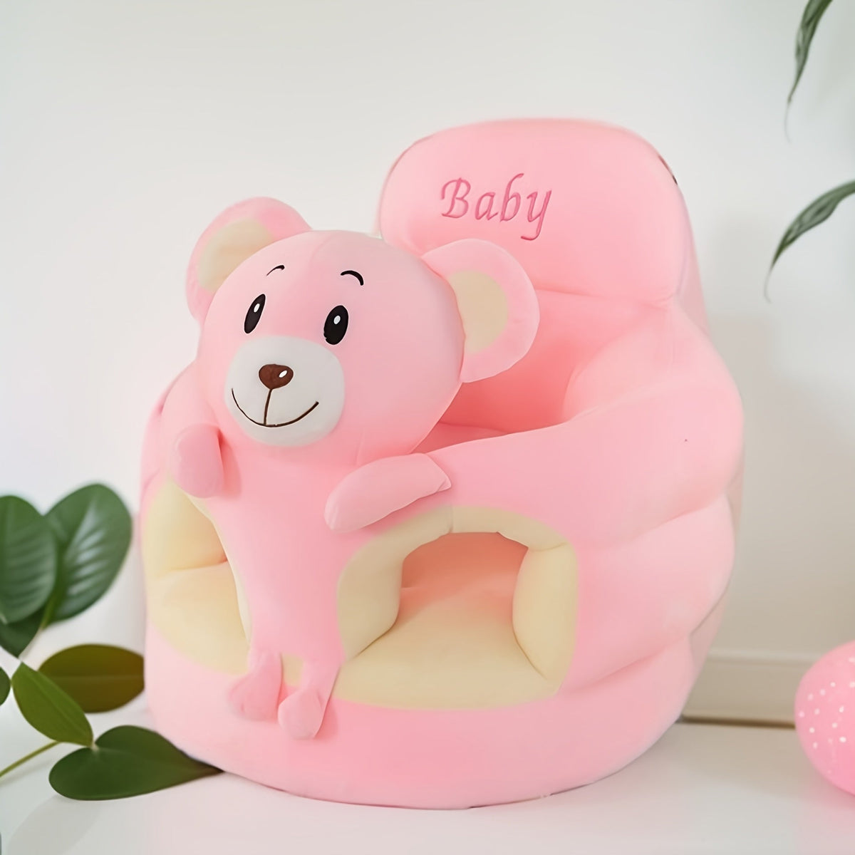 Plush Animal Floor Seat – Soft Foam Ring Cushion for Babies Who Already Sit Up