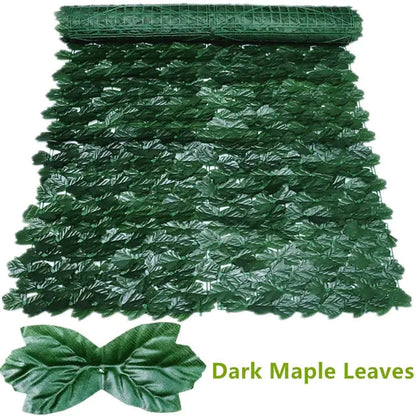 Artificial Leaf Fence Panels Faux Hedge Privacy Fence Screen Greenery for Outdoor Garden Yard Terrace Patio Balcony Decorations