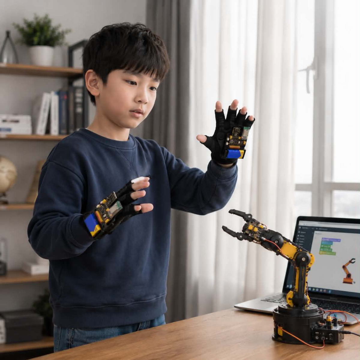 Keyestudio Motion Sensing Gloves – Gesture Control Smart Car Kit for Arduino NANO Plus for Tech Enthusiasts and Advanced DIY Robotic Programming