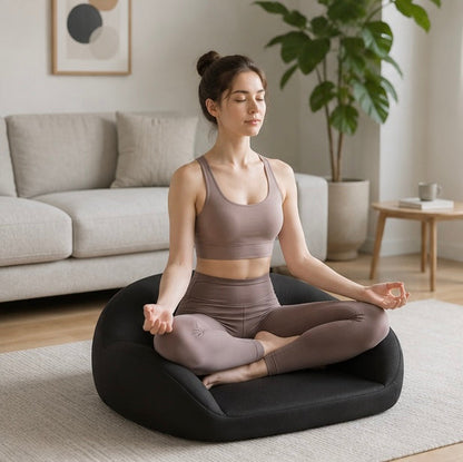 Memory Foam Meditation Cushion – Ergonomic Yoga Sitting Pillow for Floor Seating, Mindfulness Practice and Home Comfort