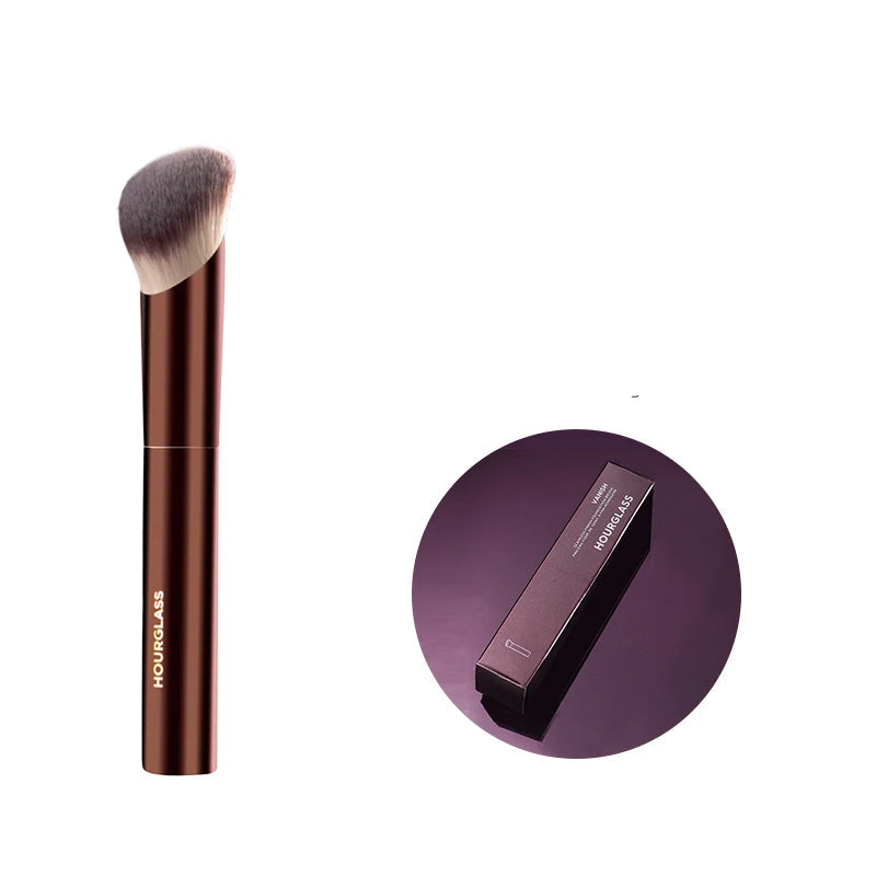 Professional Hourglass Makeup Brush Set – Retractable Eyeshadow, Foundation, Concealer, Powder & Eyeliner Brushes for Beauty Pros