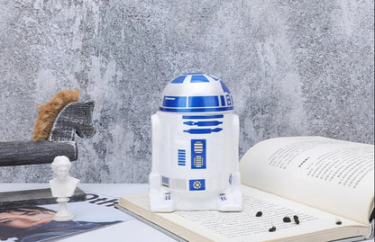 Star Wars R2-D2 Ceramic Mug with Lid – Thermal Insulated Mandalorian Coffee Cup for Kids & Adults, Creative Gift Box Kitchen Tool