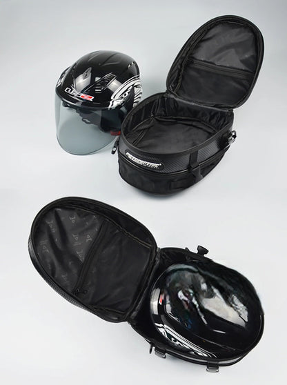 Motocentric Waterproof Tail Bag – High-Capacity Multipurpose Motorcycle Rear Seat Storage & Rider Backpack with Durable Material & Secure Design