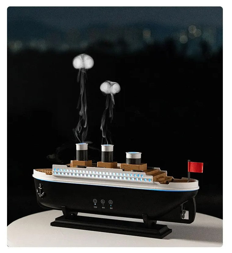 Titanic Jellyfish Humidifier with Night Light – 250ml Ultrasonic Humidifier & Aroma Diffuser