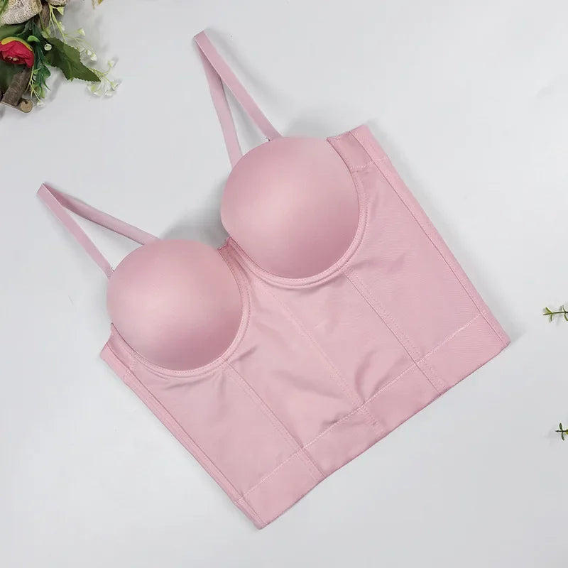 Strapless Backless Bodysuit – Sexy Slimming Crossbody Vest with Chest Wrap and Fishbone Support for Beautiful Silhouette Appeal