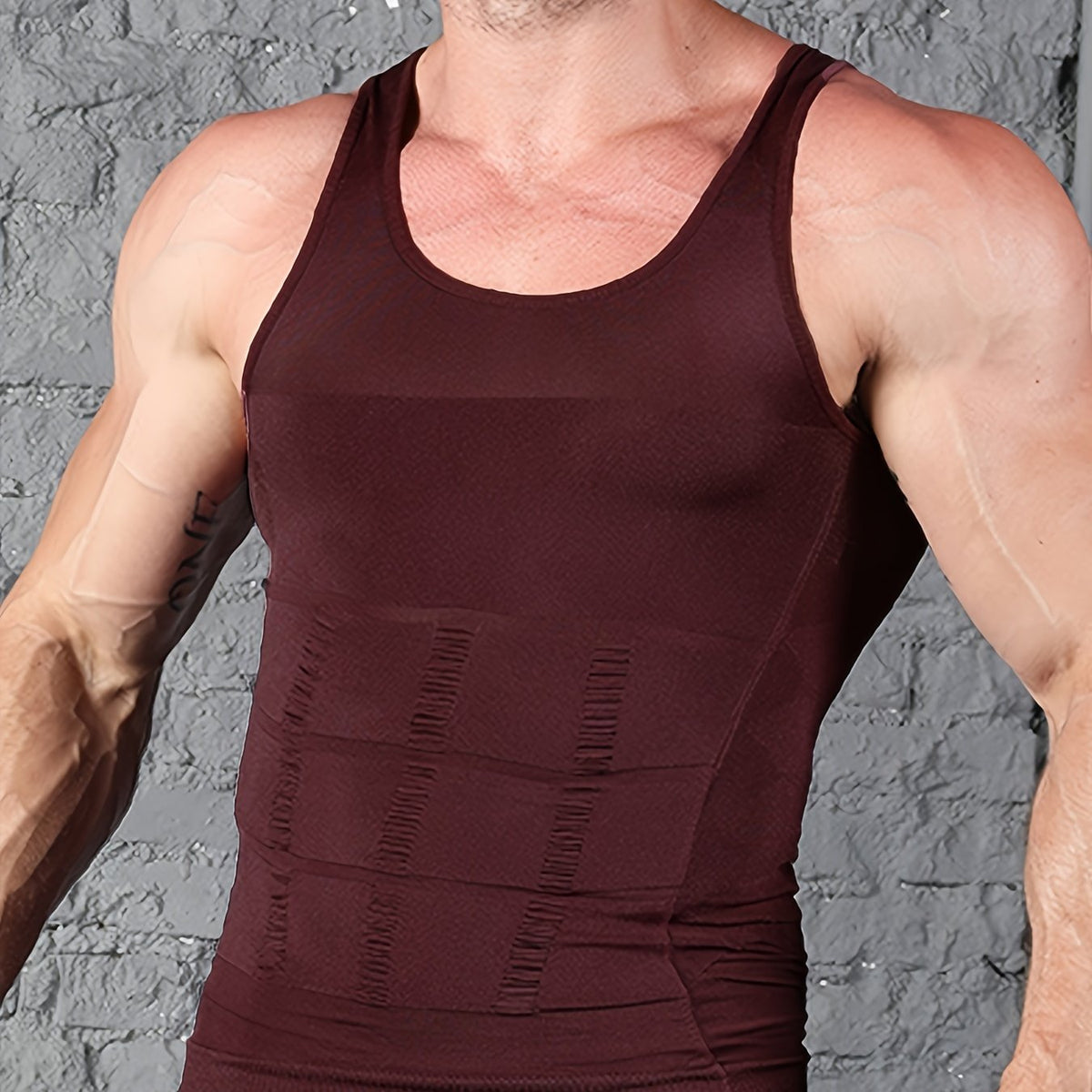 Men’s Compression Body Shaper Tank Top – Slimming Vest with Firm Control for Fitness, Posture Support, and Everyday Wear