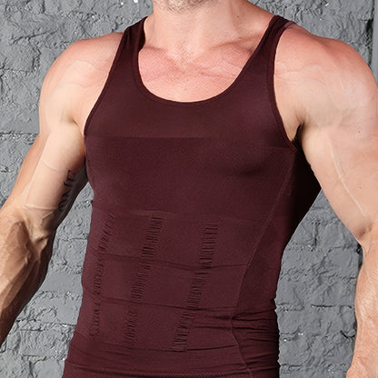 Men’s Compression Body Shaper Tank Top – Slimming Vest with Firm Control for Fitness, Posture Support, and Everyday Wear