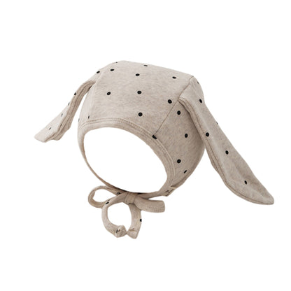 Adorable Bunny Ears Cotton Beanie – Soft Breathable Kids Hat with Polka Dots for Toddlers, Thanksgiving, Outdoor Play & Everyday Fashion