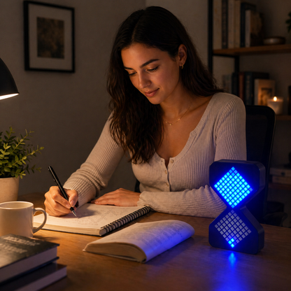 Cyber LED Digital Hourglass Timer – Gravity Sensing Electronic Sand Clock with 1–30 Minute Timer, Futuristic Desk Decoration and Smart Home Gadget