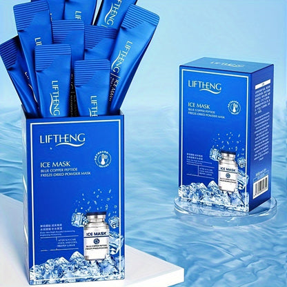 Blue Copper Peptide Ice Mask – Hydrating Freeze-Dried Skincare for Glowing, Firm, and Rejuvenated Complexion Anytime