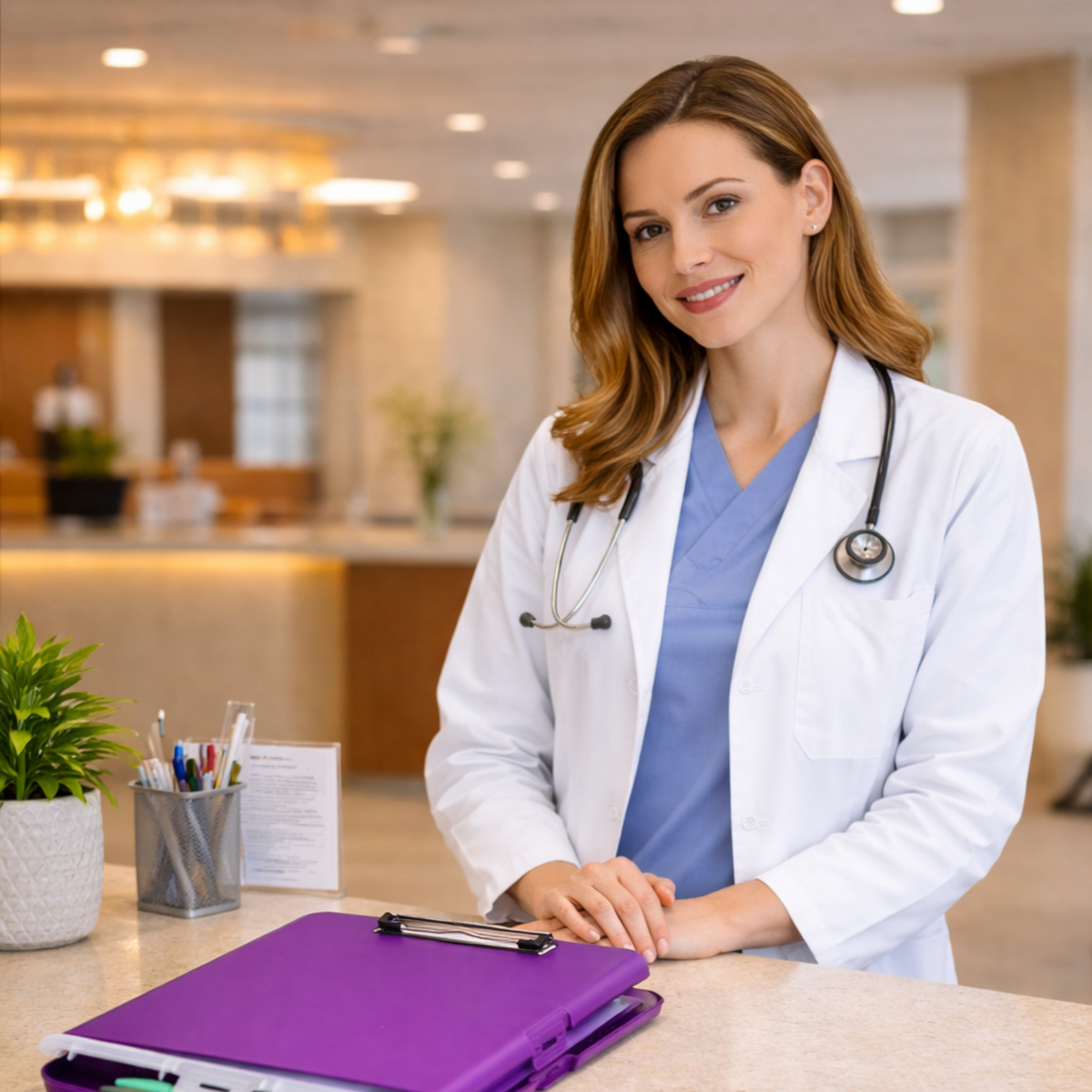 A4 Clipboard Folder with Storage – Durable Plastic Nurse Organizer Clipboard with Pen Compartment for Medical Paperwork