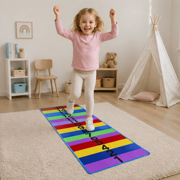 Sensory Bounce Training Carpet - Indoor Outdoor Touch Activity Game for Kids Coordination, Exercise and Growth Development