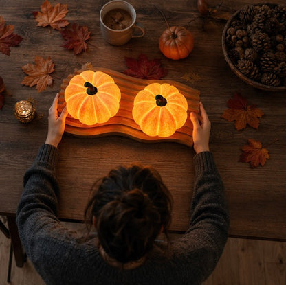 Halloween Pumpkin LED Lantern – Battery Powered Night Light for Kids Bedroom Decoration, Trick-or-Treat Party, and Festive Holiday Home Décor