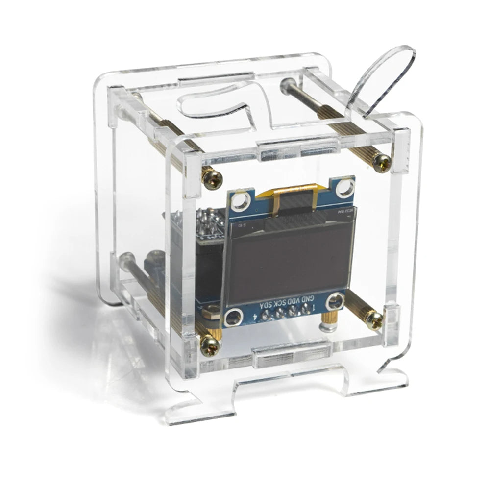 Mini Electronic Clock DIY Kit – 0.96" OLED Display with WiFi and Fun Soldering Assembly for Creative Tech Enthusiasts