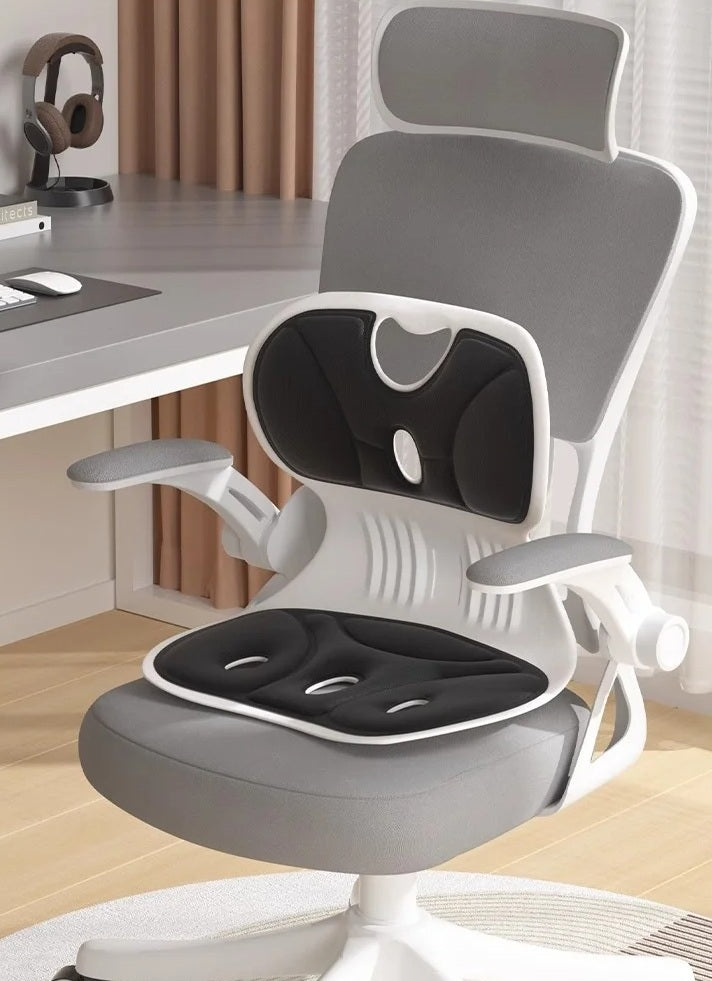 Ergonomic Waist Pad with Memory Foam – Breathable Lumbar Support for Long Sitting, Posture Correction for Office, Home & Travel Use