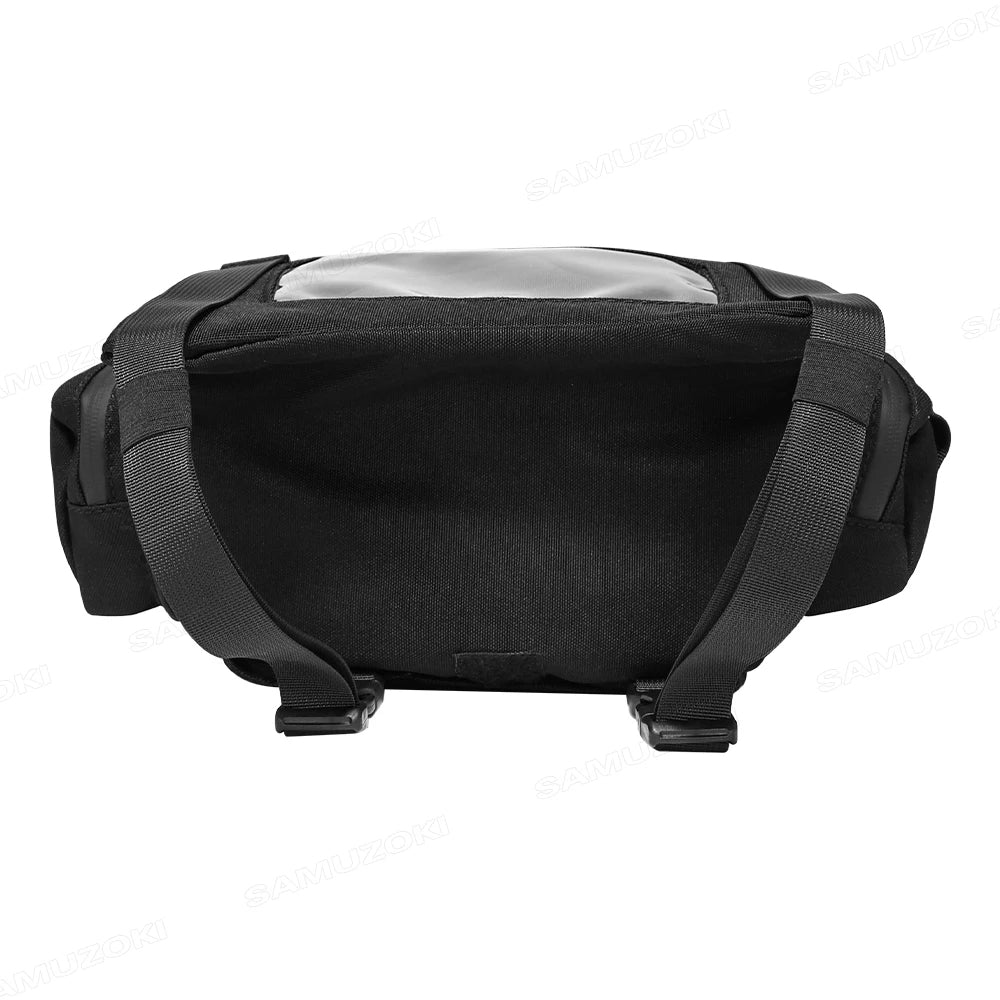 Motorcycle Handlebar & Windshield Storage Bag – Touchscreen Phone Holder, Fuel Tank Pouch, Earphone Case for Vespa & TMAX