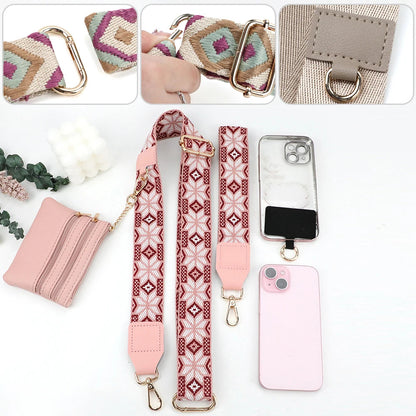 Adjustable Phone Strap with Zipper Pouch – Anti-Lost Crossbody Lanyard for Women, Secure & Stylish Phone Holder, Bag Accessory