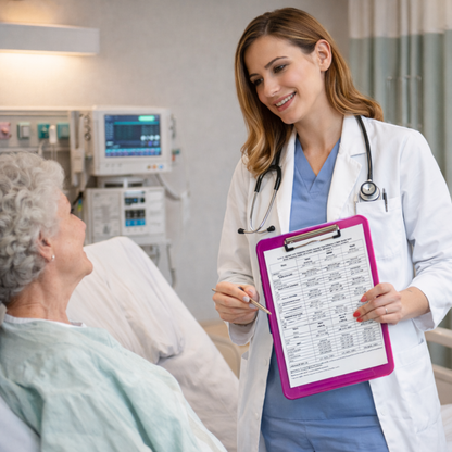 A4 Clipboard Folder with Storage – Durable Plastic Nurse Organizer Clipboard with Pen Compartment for Medical Paperwork
