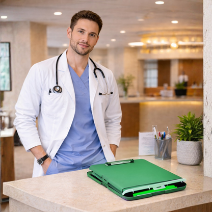 A4 Clipboard Folder with Storage – Durable Plastic Nurse Organizer Clipboard with Pen Compartment for Medical Paperwork
