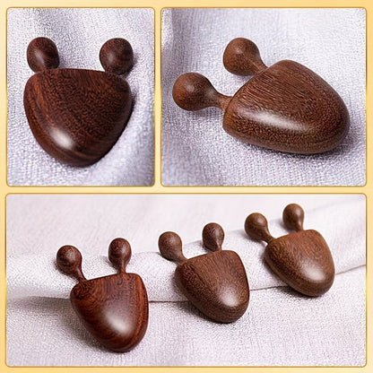 Sandalwood Eye Relief Massager – Fragrance-Free, Battery-Free Nose and Face Relaxation Tool for Gentle Pressure Relief, Meditation & Stress Reduction
