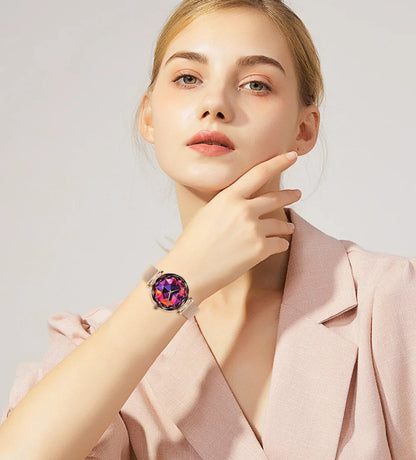 Women’s Fashion Smartwatch with 1.19" AMOLED Screen – Waterproof Fitness Tracker, Heart Monitor & Bluetooth Calling Features