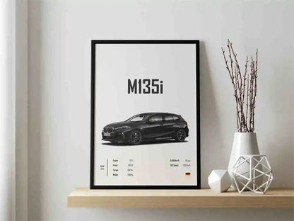Retro German Supercar Poster Set – Pop Aesthetic Canvas Wall Art Featuring M8, M4, R8, RS6 for Garage or Home Decor