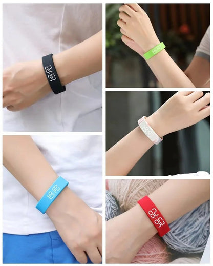 Smart Fitness Bracelet for Men & Women – Vibration Alarm, Step Counter, Stylish Sports Watch for Students and Active Lifestyles