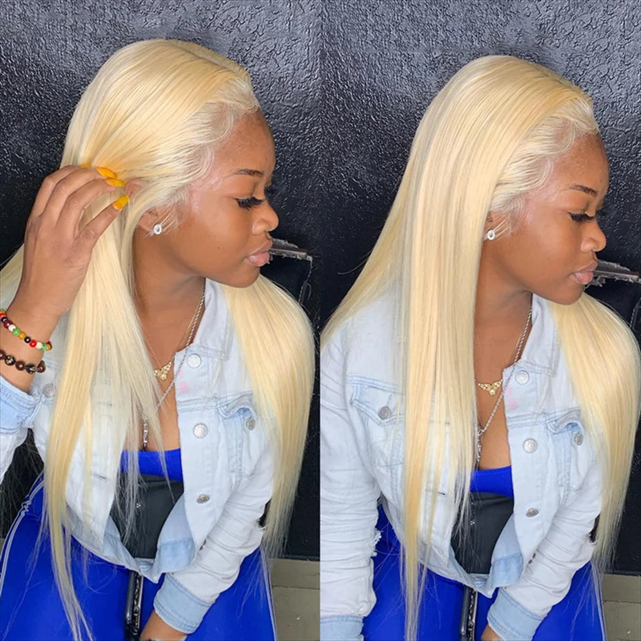 Silver Grey Lace Front Wig – 13 x 6 Pre-Plucked Human Hair Straight & Body Wave Blonde Wig for Women, Natural & Stylish Look