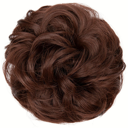 Messy Curly Hair Bun Extension – Voluminous Synthetic Elastic Chignon Scrunchie for Effortless Updo, Instant Volume & Natural-Looking Glam Hairpiece for Women