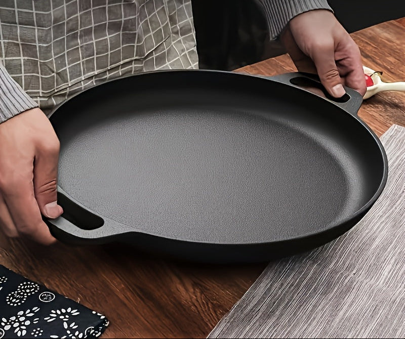 Non-Stick Cast Iron Skillet – Durable Versatile Frying Pan for Home Cooking, Outdoor Camping, BBQ, and Daily Kitchen Essentials