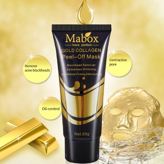 Peel Off Face Mask - 24K Gold Collagen  Blackhead Remover and Deep Cleansing